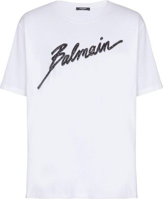 Balmain T-shirt con ricamo - Bianco