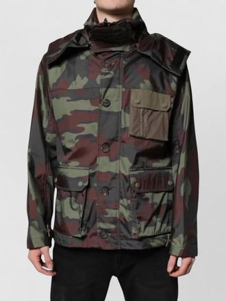 Dolce & Gabbana camouflage hooded padded jacket