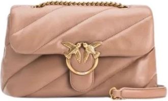 Pinko Classic Love Bag Puff Maxi Quilt - Dames - Schoudertassen - Roze - ONE Size - Leer - Tassen