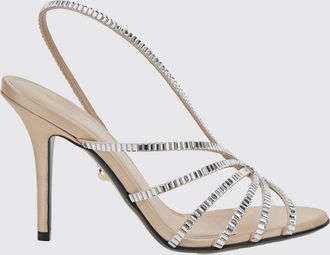 Alev&igrave; Sandali slingback Star in seta con cristalli e tacco a spillo