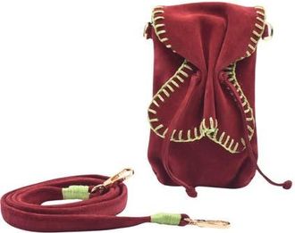 Carlos Falchi Cell Phone Butterly Suede Leather Bag in Malbec at Nordstrom
