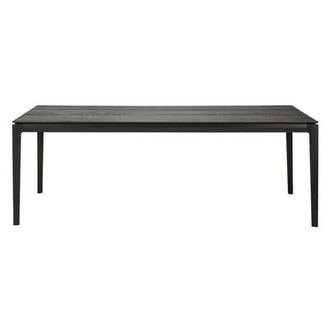 Ethnicraft Rectangular table Bok - Black - Tinted oak wood - Designer Alain van Havre