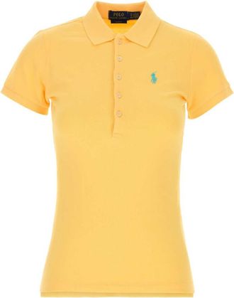 Polo Ralph Lauren Yellow Solid Shirt Collar Polo