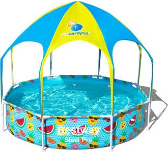 Bestway Piscina Desmontable Tubular Infantil Splash-in-shade 244x51 Cm Con Parasol