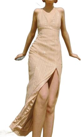 The Jetset Diaries Power Of Love Maxi Dress In Beige