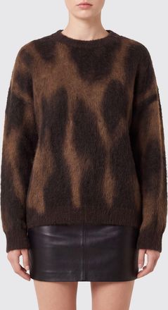 Roberto Collina Maglia girocollo in misto alpaca e lana con motivo animalier