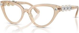 Swarovski 53mm Cat Eye optical glasses in Beige at Nordstrom