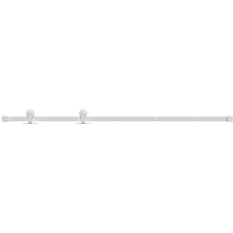 vidaXL Vidaxl - Kit Herrajes Para Puertas Correderas De Acero Blanco 183 Cm