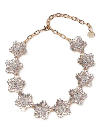 Carolina Herrera crystal snowflake necklace - women - Metal/Epoxy Resin/Cubic Zirconia - One Size - Gold
