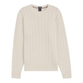 HUGO BOSS Furlan Knit - Knitwear - Hombre - Blanco - XL