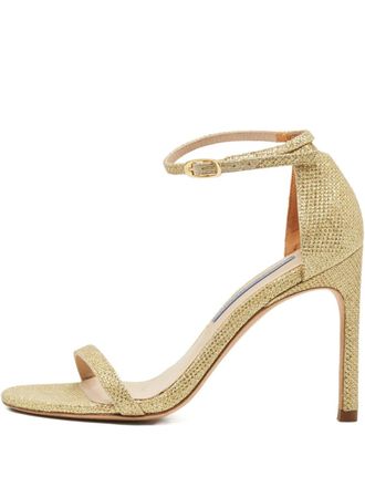 Stuart Weitzman glitter-embellishment sandals - Gold
