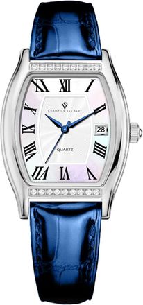 Christian Van Sant Womens Gemma White Square 34mm