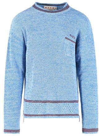 Marni Light Blue Cotton Sweater