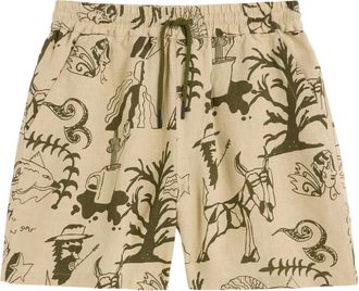 OAS Oas, Korte Broeken, Heren, Beige, L, Leer, Poplan Porto Shorts
