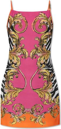 Versace Jeans Couture Jurk met bandjes - Dames - Korte kleedjes - Veelkleurig - XL - Polyester - Kleedjes