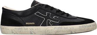 Premiata David - Heren - Sneakers - Zwart - 43 EU - Leer - Schoenen