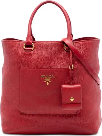 Prada Pre-owned Prada Vitello Daino Front Pocket Convertible Tote Ladies YV2CH9G4Z0LZFCDB