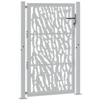 Berkfield Home Beautiful Garden Gate 105x155 cm Weathering Steel Trace Design in Brown
