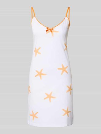 Louis & Louisa Regular Fit Minikleid mit Zierschleife Modell Sommerliebe in Orange, Gr&ouml;&szlig;e XL