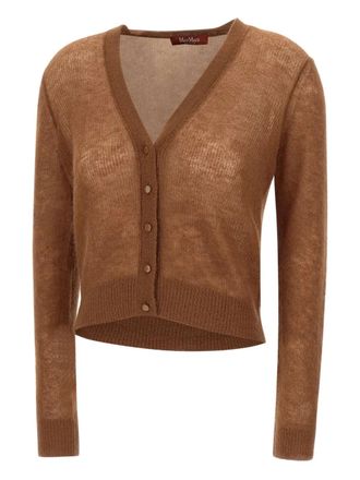 Max Mara v-neck button cardigan - Brown