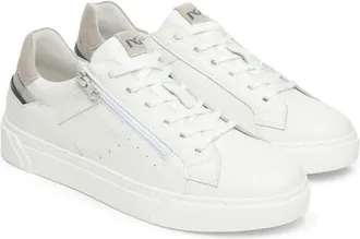 Nero Giardini Low Top Side Zip Sneaker in White at Nordstrom, Size 12-12.5Us