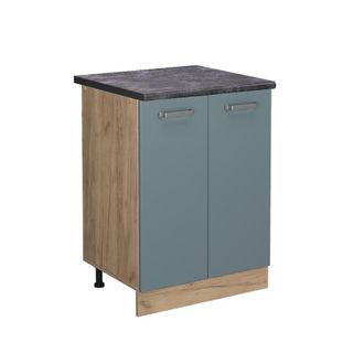 Vicco Mueble Bajo De Cocina R-line, Gris Azulado, 60 Cm, Et Antracita