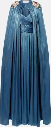 Costarellos Vestido de fiesta bustier plisado adornado