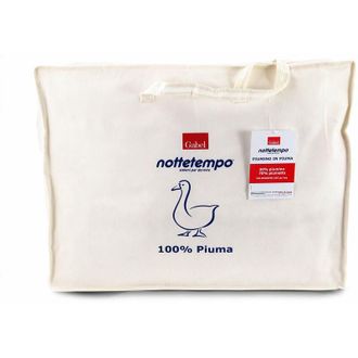 None Gabel Nottetempo Piumino Caldissimo 235 gr/mq, Imbottitura 30% Piumino, 70% Piumetta, Fodera in Cotone 100%, Bianco, Matrimoniale, 205 x 250 x 2 cm