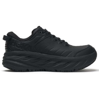 Hoka One One Hoka Bondi SR Leather Womens Low Top Trainers - Black - Size:UK 5.5