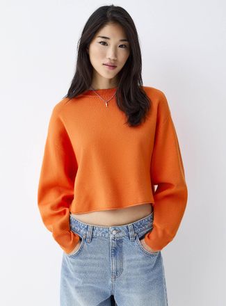 Twik Womens Oversized rolled-hem sweater