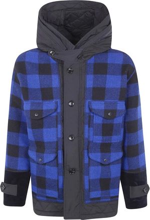 Junya Watanabe Hooded Sport Jacket - Heren - Winterjassen - Veelkleurig - L - Wol - Jassen