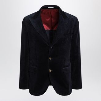 Brunello Cucinelli Navy Corduroy Jacket