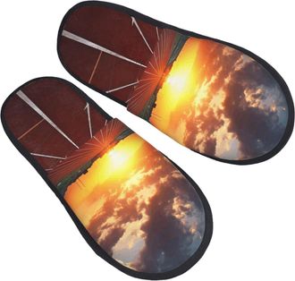 Generic Shoes Dusk Running Track Fluffy Cotton Slippers Faux Fur Slippers For Hotel Winter Bedroom M