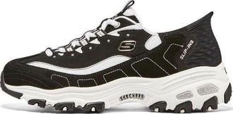 Skechers (WMNS) Skechers DLites 1.0 Chunky Sneakers Black White 150030-BKW
