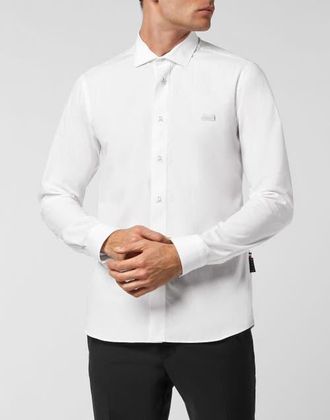 Philipp Plein Shirt Slim Fit Men in White at Nordstrom, Size Xxx-Large