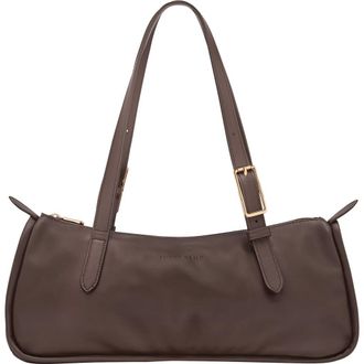 Longchamp Looong East/West Leather Shoulder Bag in Mocha at Nordstrom