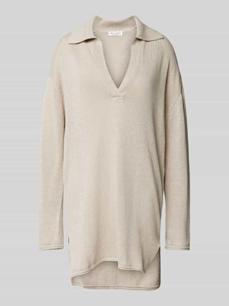 Marc O'Polo Oversized Pullover aus Leinen-Baumwoll-Mix in Beige, Gr&ouml;&szlig;e XS
