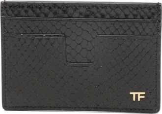 Tom Ford Pasjeshouder van slangenleer - Bruin