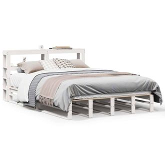 Berkfield Home Bed Frame without Mattress White 120x200 cm Solid Wood Pine | Size: Small Double