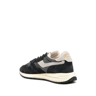Autry Suede-Panelled Sneakers - Black