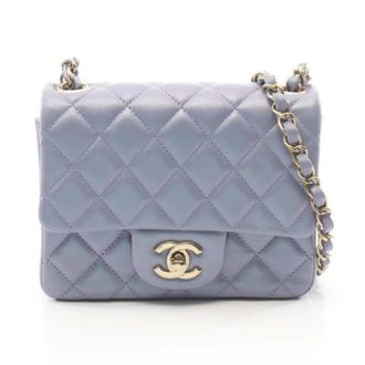 Chanel Pre-owned Vintage Shoulder Bag - Dames - Pre-owned - Blauw - Maat: ONE Size Leer