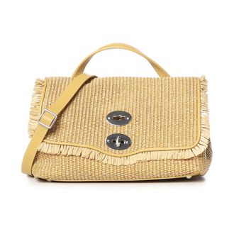 Zanellato Handbags, female, Yellow, Size: ONE SIZE Postina Vimini Con Frangia