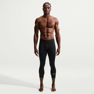 Nike Mens Nike Pro Dri-FIT 3/4-Length Fitness Tights in Black | FB7950-010