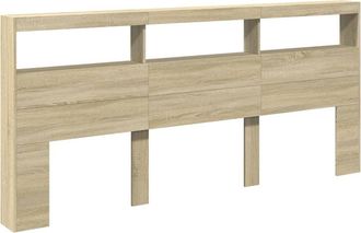 vidaXL Cabecero De Cama Con Led Roble Sonoma 220x17x102 Cm Vidaxl