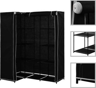 vidaXL Armario De Esquina Negro 130x87x169 Cm Vidaxl