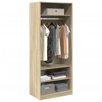 Berkfield Home Wardrobe Sonoma Oak 80x50x200 cm Engineered Wood in Light Oak | Size: 80 x 50 x 200 cm