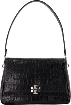 Tory Burch Charlie Schoudertas - Dames - Schoudertassen - Zwart - ONE Size - Leer - Tassen