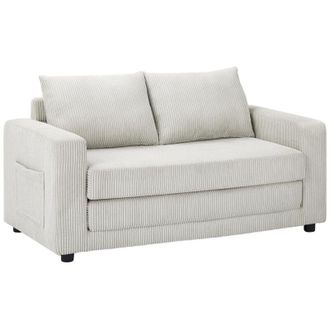 Vente-Unique Vente-unique - Divano letto 2 posti in Velluto a coste Beige - mirto