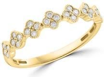 Effy Diamond Quatrefoil Band Ring in Gold at Nordstrom Rack, Size 7