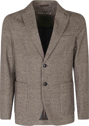 Circolo 1901 Bark Special Print Cotton-Blend Single-Breasted Blazer